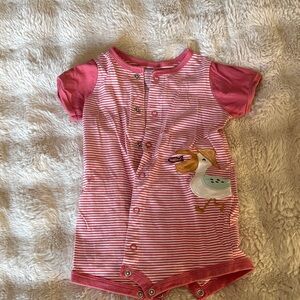 Carter's Red Striped One Piece with Pelican